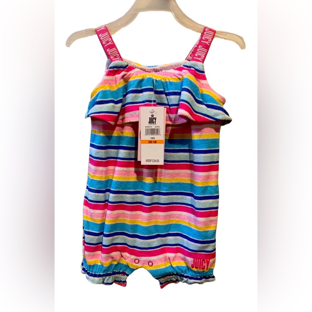 Juicy Couture| Kids (12 mo) Striped Romper
